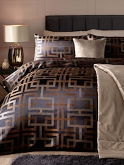 Soiree Black Bardon Woven Jacquard Duvet Cover Set - Image 1 of 3