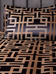 Soiree Black Bardon Woven Jacquard Duvet Cover Set - Image 2 of 3