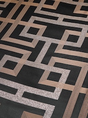Soiree Black Bardon Woven Jacquard Duvet Cover Set - Image 3 of 3