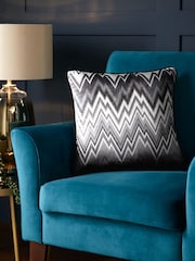 Laurence Llewelyn-Bowen Black Pants on Fire Luxe velvet Filled Cushion - Image 1 of 6
