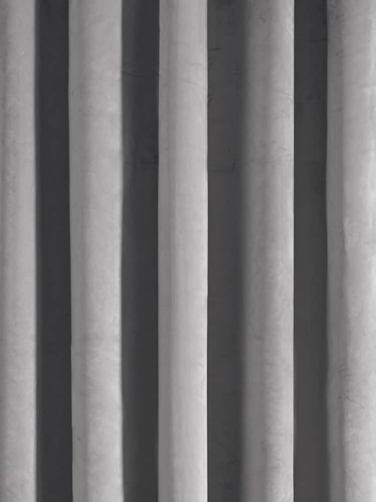 Laurence Llewelyn-Bowen Silver Montrose Blackout Thermal Eyelet Single Curtain - Image 4 of 4