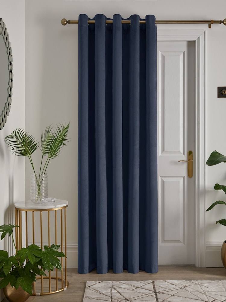 Laurence Llewelyn-Bowen Blue Montrose Blackout Thermal Eyelet Single Set - Image 2 of 4