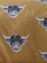 Fusion Yellow Highland Cow Brushed Duvet Cover Set - Image 3 of 4