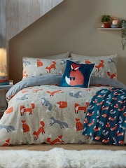 Fusion Foraging Fox Brushed Duvet Cover Set - Изображение 1 из 4