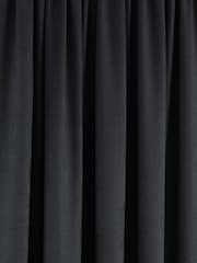 Fusion Black Galaxy Room Darkening Woven Pair of Pencil Pleat Curtains - Image 4 of 4