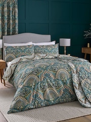D&D Blue Palais Reversible Duvet Cover Set - Image 3 of 4