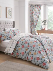 D&D Green Botanical Fruit Quilted Bedspread - Image 1 of 2