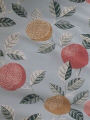 D&D Green Botanical Fruit Pencil Pleat Curtains - Image 4 of 4