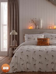 Dreams & Drapes Natural Chickadees Brushed 100% Cotton Duvet Cover Set - Image 1 of 3