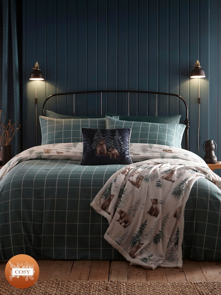 Dreams & Drapes Natural Bear Walks Plush Fleece Bedspread - Image 1 of 1