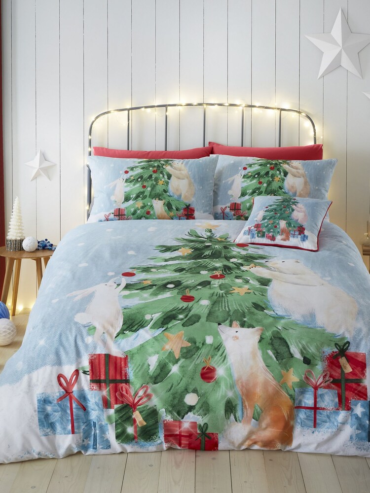 Fusion Green Winter Friends Easy Care Duvet Cover Set - Image 2 of 3