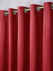 Laurence Llewelyn-Bowen Red Montrose Blackout Thermal Eyelet Single Curtain - Image 3 of 4