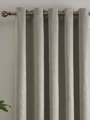 Fusion Strata Room Darkening Woven Eyelet Single Door Curtains - Image 3 of 4