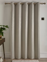 Fusion Strata Room Darkening Woven Eyelet Single Door Curtains - Image 4 of 4