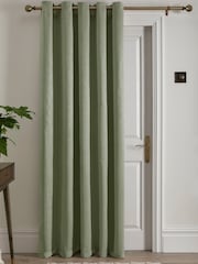 Fusion Strata Room Darkening Woven Eyelet Single Door Curtains - Image 2 of 4