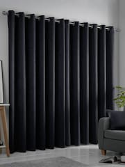 Fusion Strata Room Darkening Woven Pair of Eyelet Curtains - Imagem 2 de 4