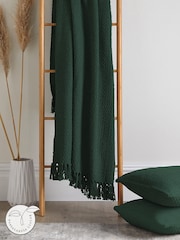 Drift Home Green Hayden Throw - Image 1 of 4