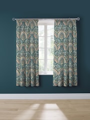 Dreams & Drapes Blue Palais Pencil Pleat Curtains - Image 1 of 3