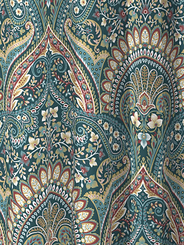 Dreams & Drapes Blue Palais Pencil Pleat Curtains - Image 3 of 3