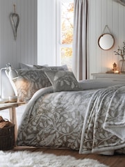 Dreams & Drapes Green Woodland Owls Plush Fleece Duvet Cover Set - Image 1 of 4