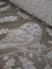 Dreams & Drapes Green Woodland Owls Plush Fleece Duvet Cover Set - Image 4 of 4
