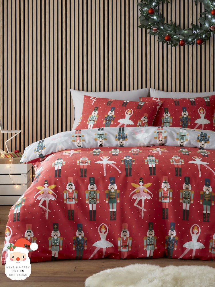 Fusion Nutcracker Easy Care Christmas Duvet Cover Set - Imagen 1 de 3
