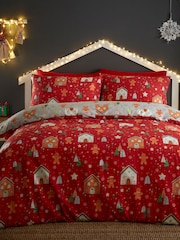 Bedlam Gingerbread House Reversible Christmas Duvet Cover Set - Изображение 1 из 4