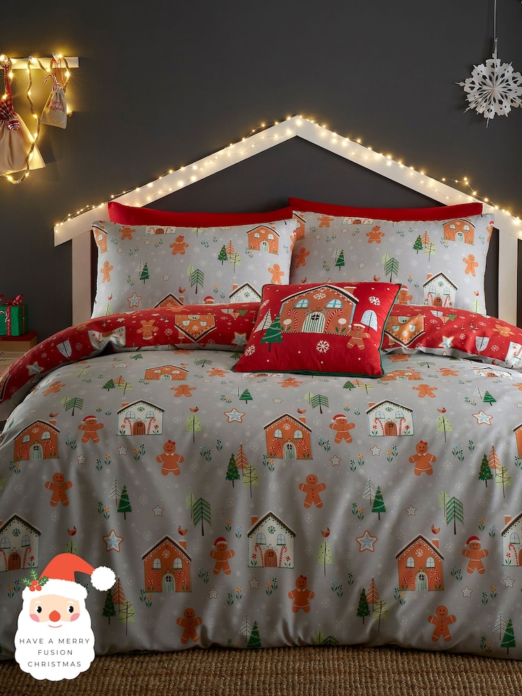 Bedlam Gingerbread House Reversible Christmas Duvet Cover Set - Изображение 2 из 4