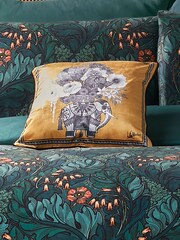 Laurence Llewelyn-Bowen Gold Generou Elephant Velvet Filled Cushion - Image 1 of 5