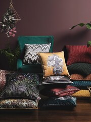 Laurence Llewelyn-Bowen Gold Generou Elephant Velvet Filled Cushion - Image 4 of 5