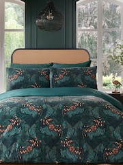 Laurence Llewelyn-Bowen Green Rambleicious Velvet Duvet Cover Set - Image 3 of 4