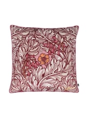 Laurence Llewelyn-Bowen Red Rambleicious Velvet Filled Cushion - Image 1 of 4