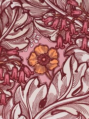 Laurence Llewelyn-Bowen Red Rambleicious Velvet Filled Cushion - Image 3 of 4