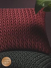 Laurence Llewelyn-Bowen Red Amory Velvet Filled Cushion - Image 1 of 4