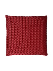 Laurence Llewelyn-Bowen Red Amory Velvet Filled Cushion - Image 2 of 4
