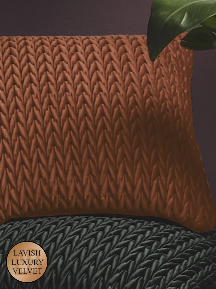 Laurence Llewelyn-Bowen Bronze Amory Luxe Velvet Filled Cushion - Image 1 of 4