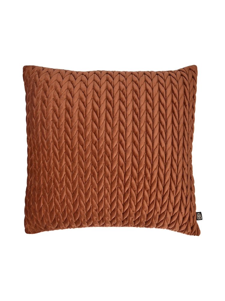 Laurence Llewelyn-Bowen Bronze Amory Luxe Velvet Filled Cushion - Image 2 of 4