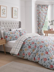 D&D Green Botanical Fruit Easy Care Duvet Cover Set - Image 3 of 4