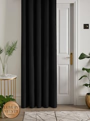 Laurence Llewelyn-Bowen Black Montrose Blackout Thermal Eyelet Single Curtain - Image 1 of 4