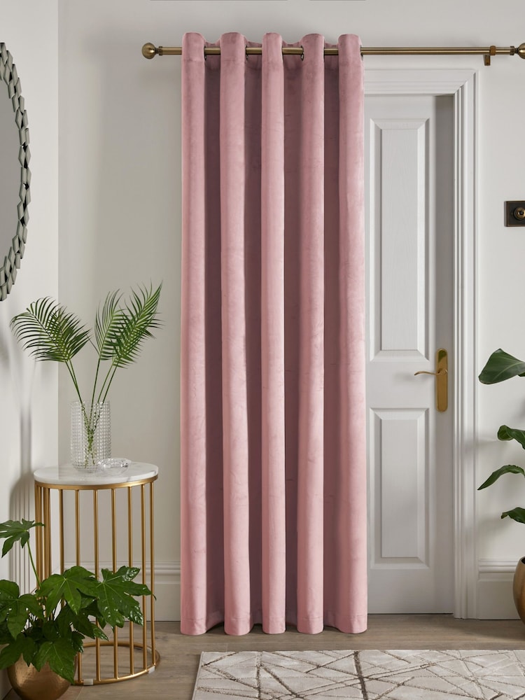 Laurence Llewelyn-Bowen Pink Montrose Blackout Thermal Eyelet Single Curtain - Image 2 of 4