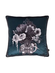 Laurence Llewelyn-Bowen Green Generou Elephant Velvet Filled Cushion - Image 2 of 3