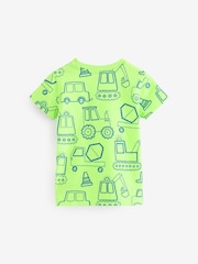 Blue/Green Short Sleeve T-Shirts 5 Pack (3mths-7yrs) - Image 7 of 8