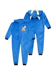 Character Blue Sonic The Hedgehog Fleece All In One - Image 1 of 10