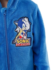 Character Blue Sonic The Hedgehog Fleece All In One - Image 10 of 10