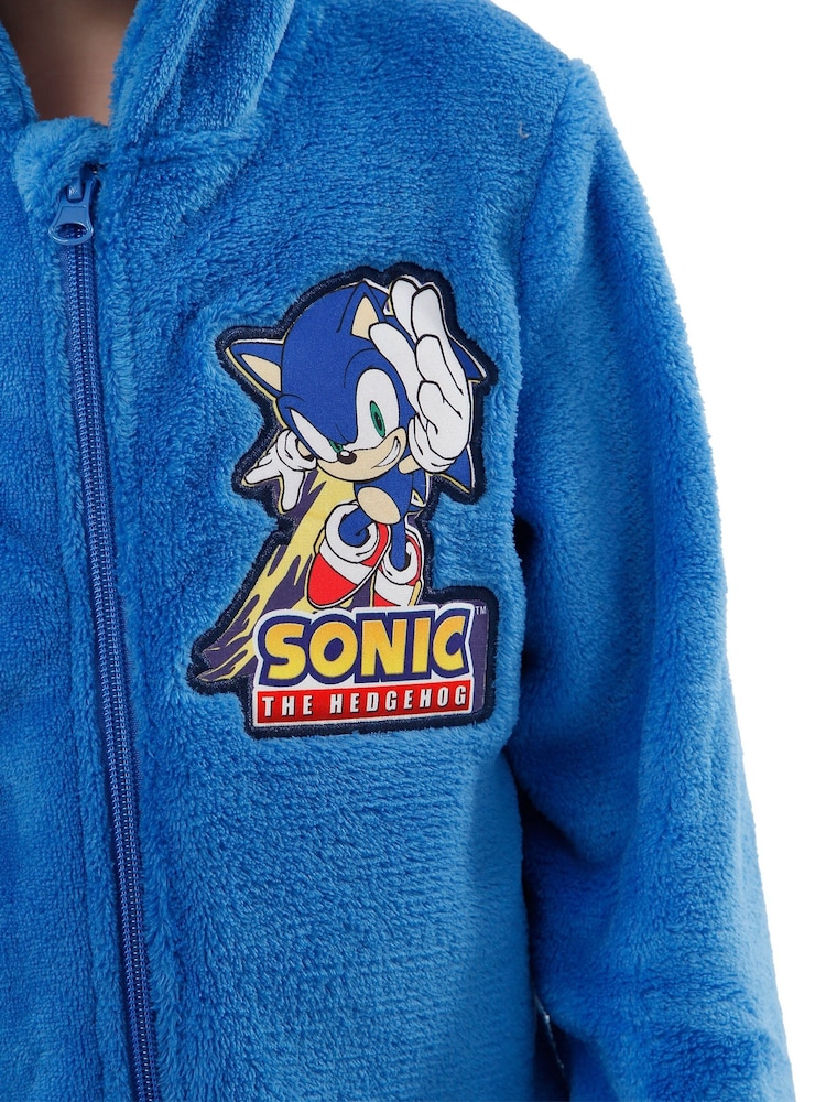Character Blue Sonic The Hedgehog Fleece All In One - Image 10 of 10