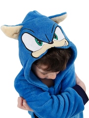 Character Blue Sonic The Hedgehog Fleece All In One - Image 9 of 10