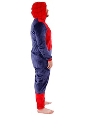 Character Red Marvel Spiderman Hooded Fleece All In One - Image 2 of 3