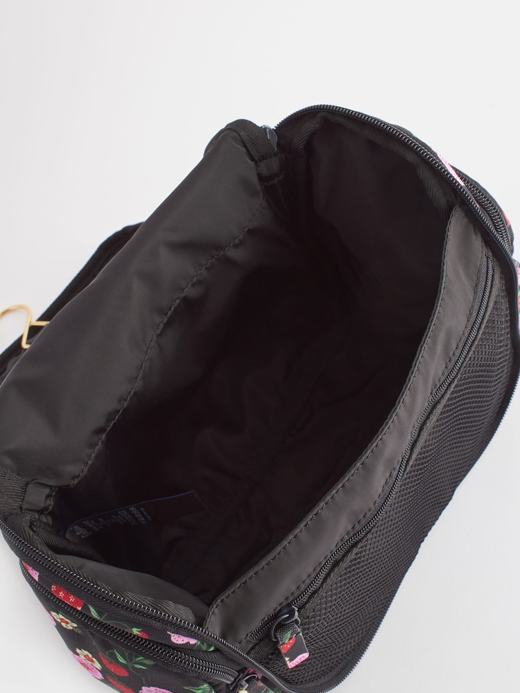 Cath Kidston Black Floral Print Large Washbag - Image 9 of 9
