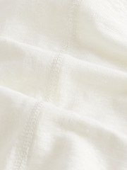 Ecru 100% Linen Long Sleeve Crew Top - Image 7 of 7