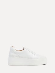 Linzi White Harlem Faux Leather Platform Trainers - Image 2 of 5